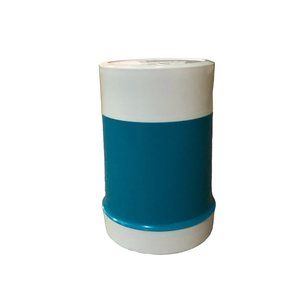 Vintage Thermos 10 oz Food Jar Used Blue/Turquoise Cream